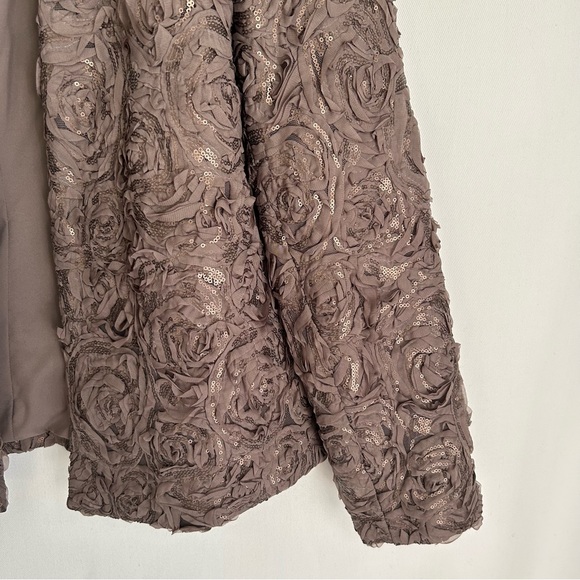 Chico’s ~Rose Sequin Jacket in Texas Taupe - Picture 3 of 9